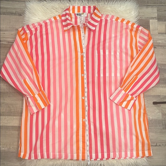 NWOT Beach Riot Alexa cotton button front coverup top LP - Picture 8 of 9